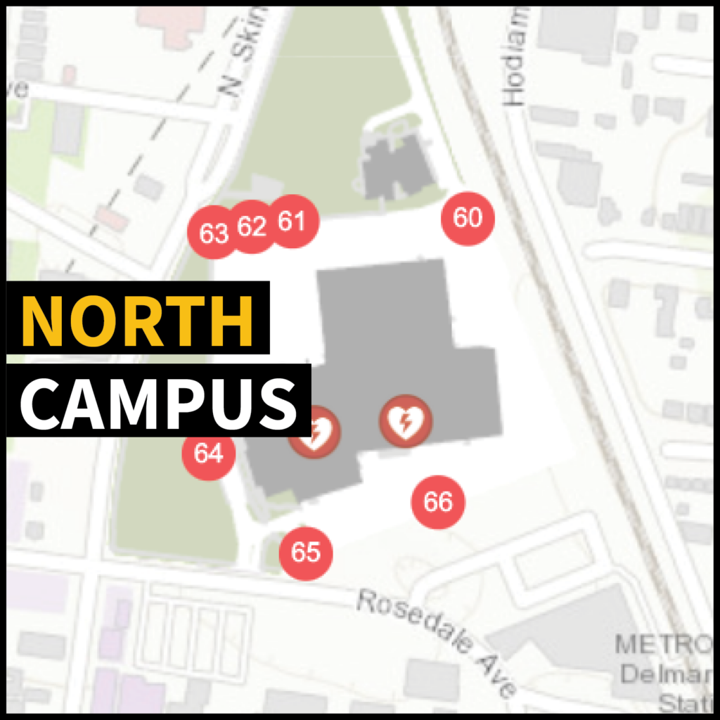 North Campus emergency assembly points map