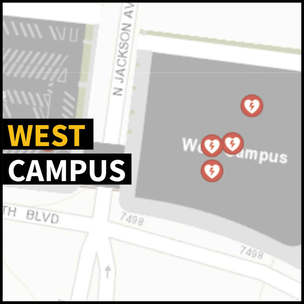 West Campus emergency assembly points map